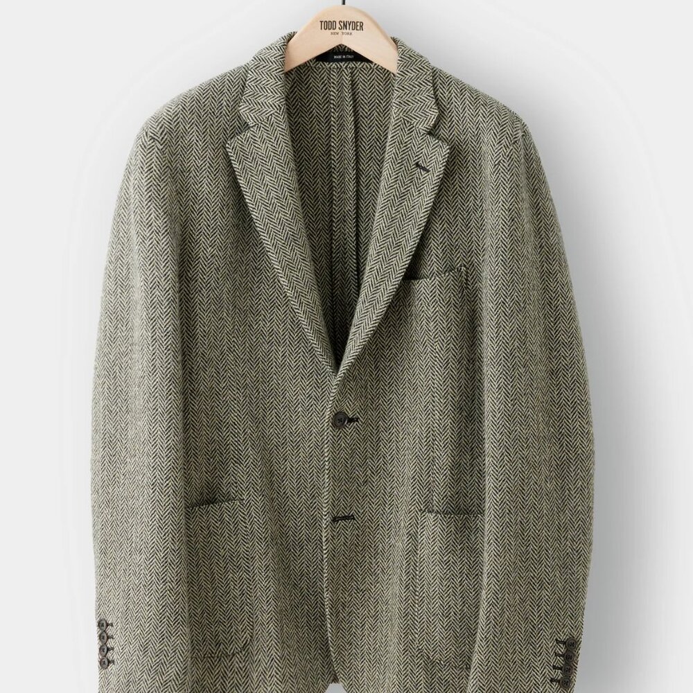 Italian Wool Herringbone Sport Coat